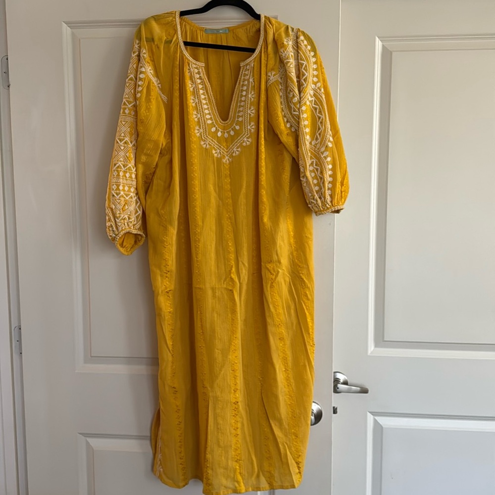 Anthropologie embroidered dress